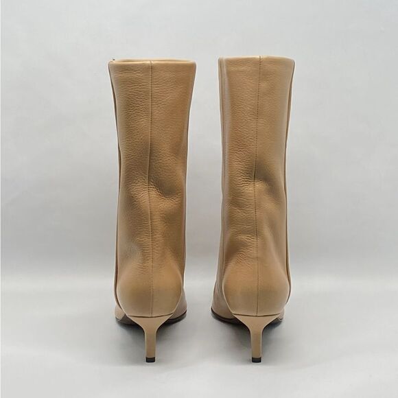 Brunello Cucinelli Bead embellished Leather Kitten-Heel Boots size 37 - Picture 5 of 12